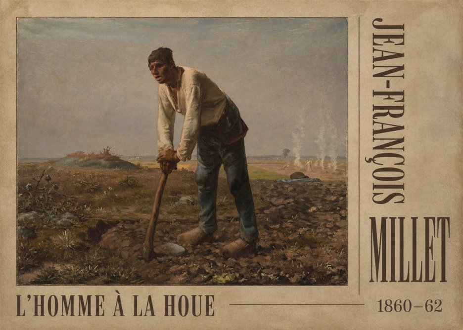 Jean-François Millet L'homme À La Houe No2 - Plakát