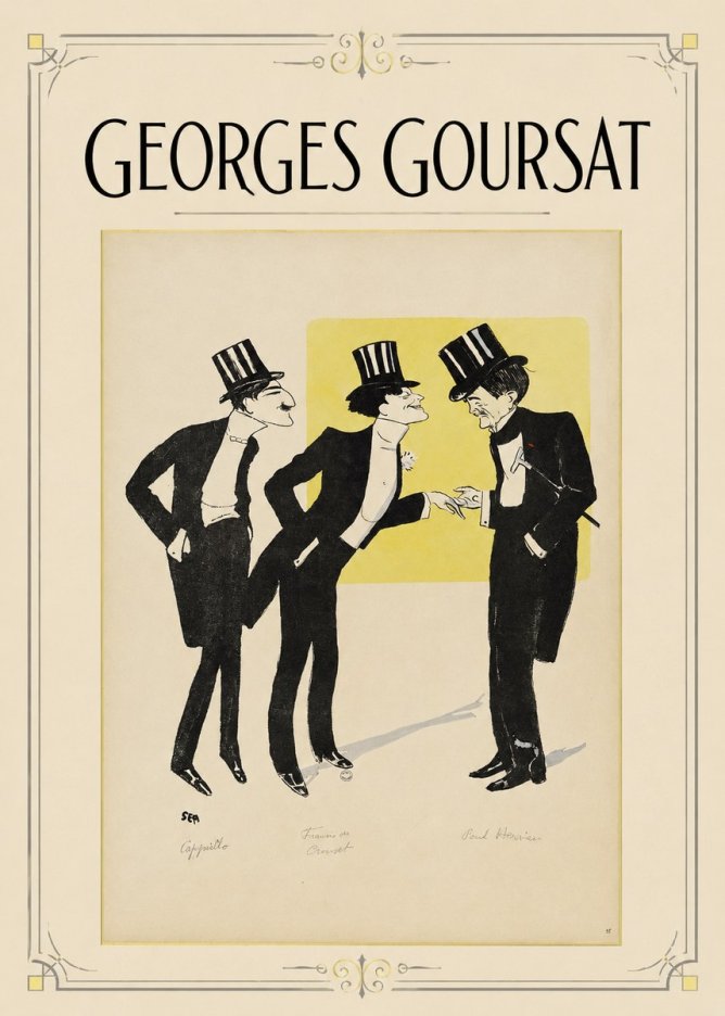Georges Goursat Capiello, Fraxin De Crouset, Poul Hervieu No1 - Plakát