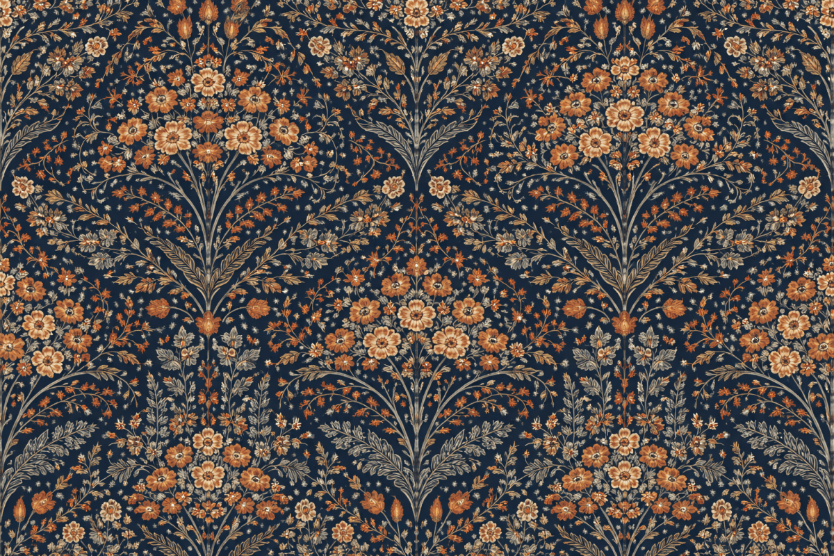 Navy Floral Expanse