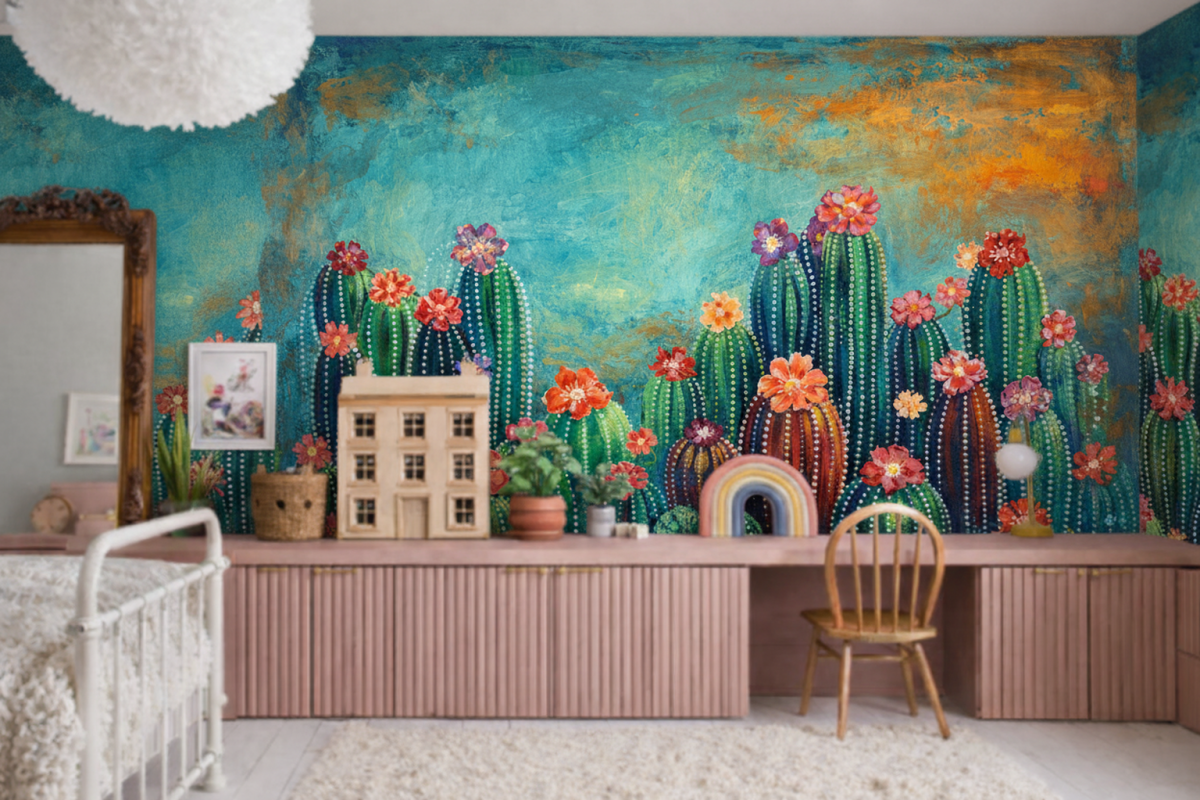 Blooming Cactus Field