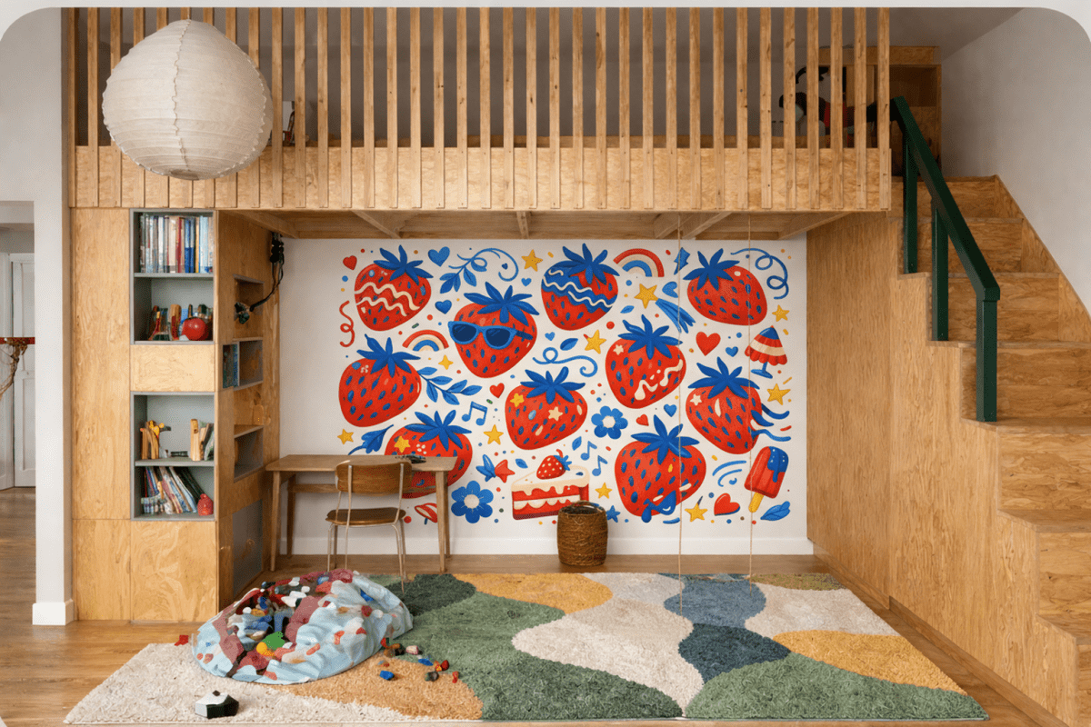Strawberry Mural