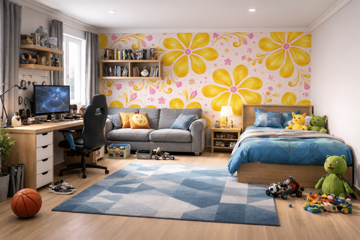 Sunlit Blossom Mural