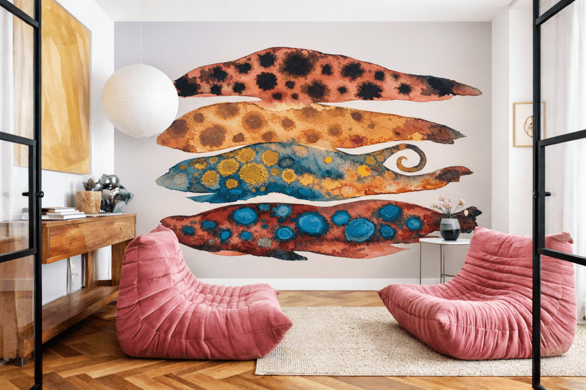 Vibrant Aquatic Swirls