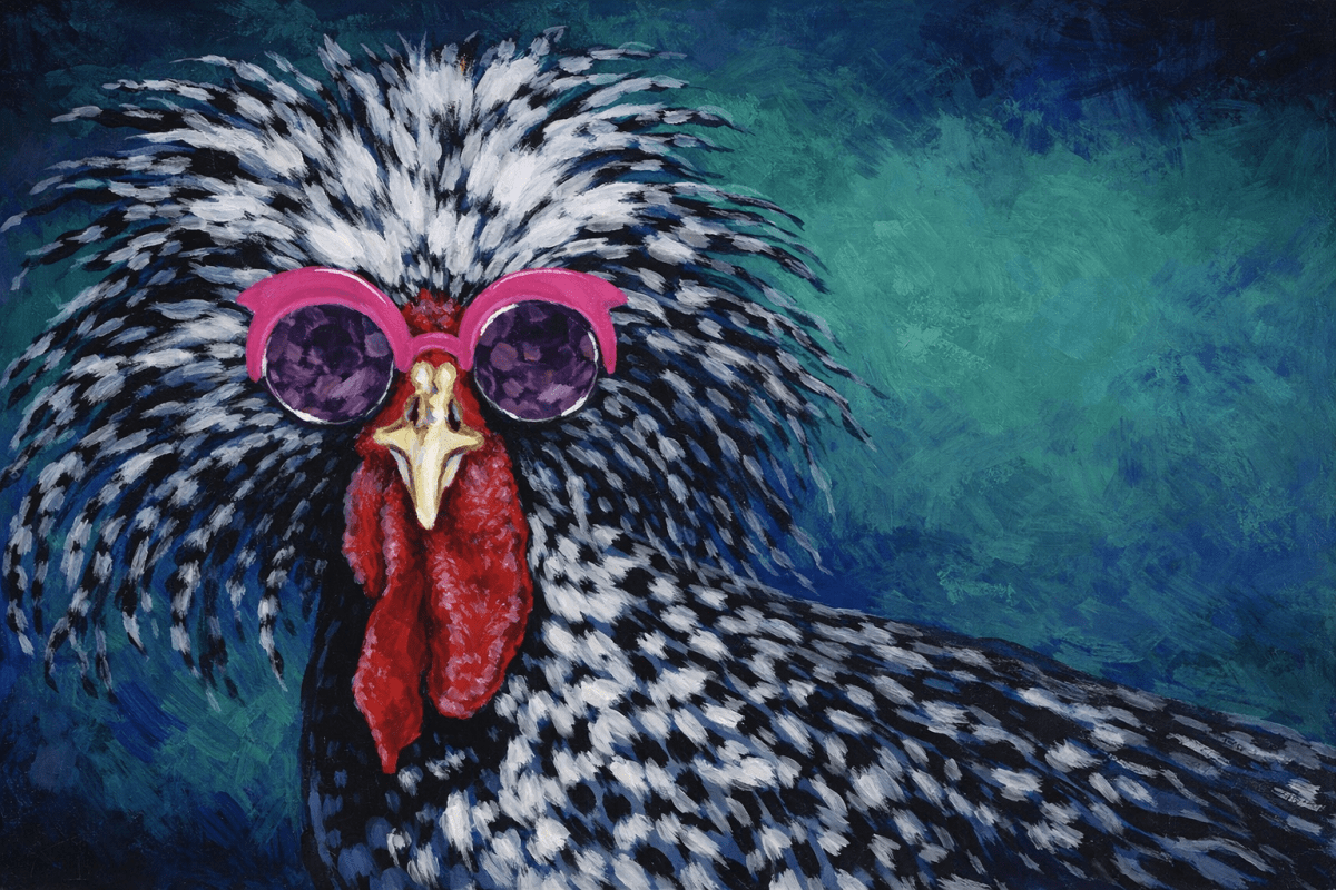 Chic Rooster Portrait