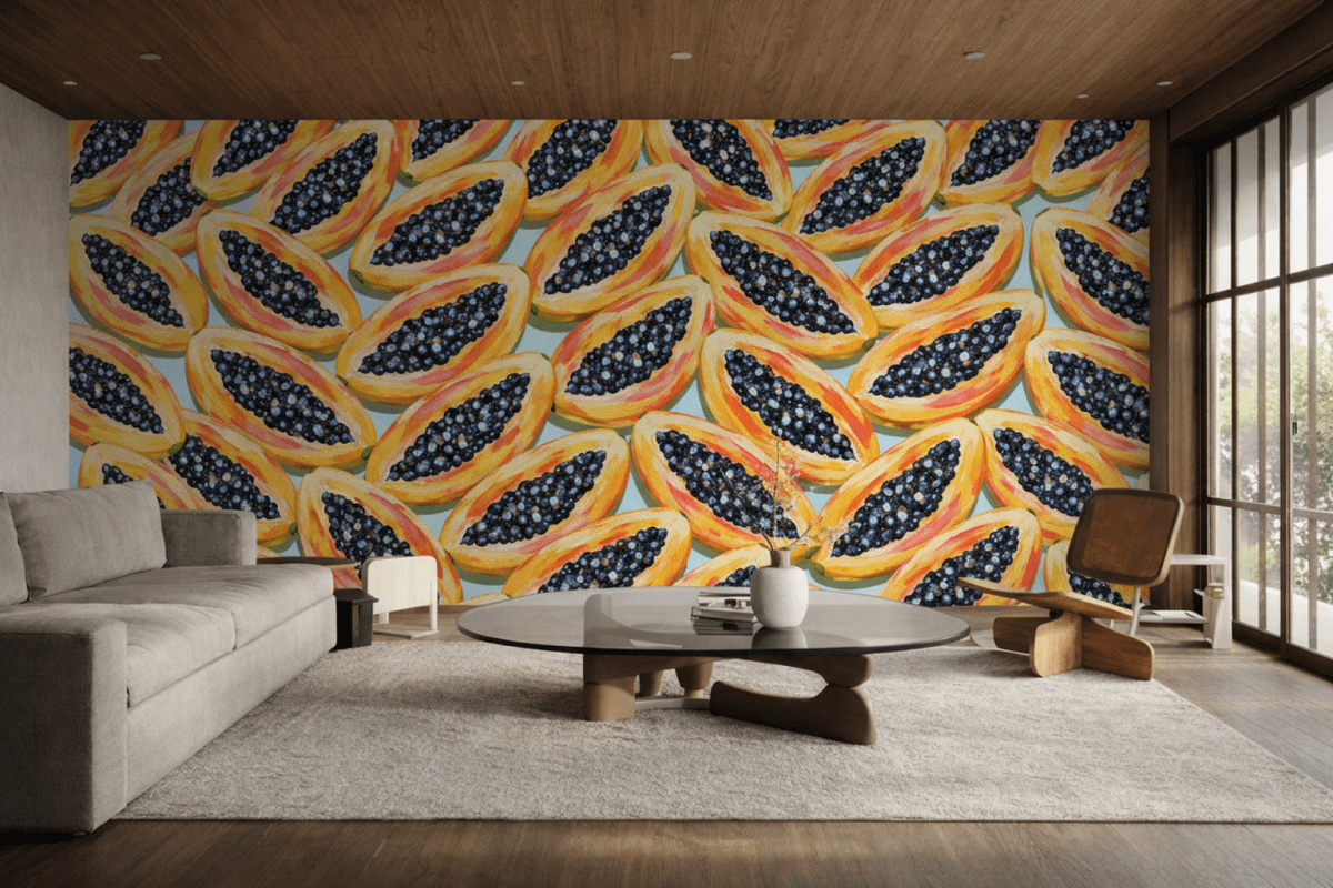 Sunlit Papaya Mosaic