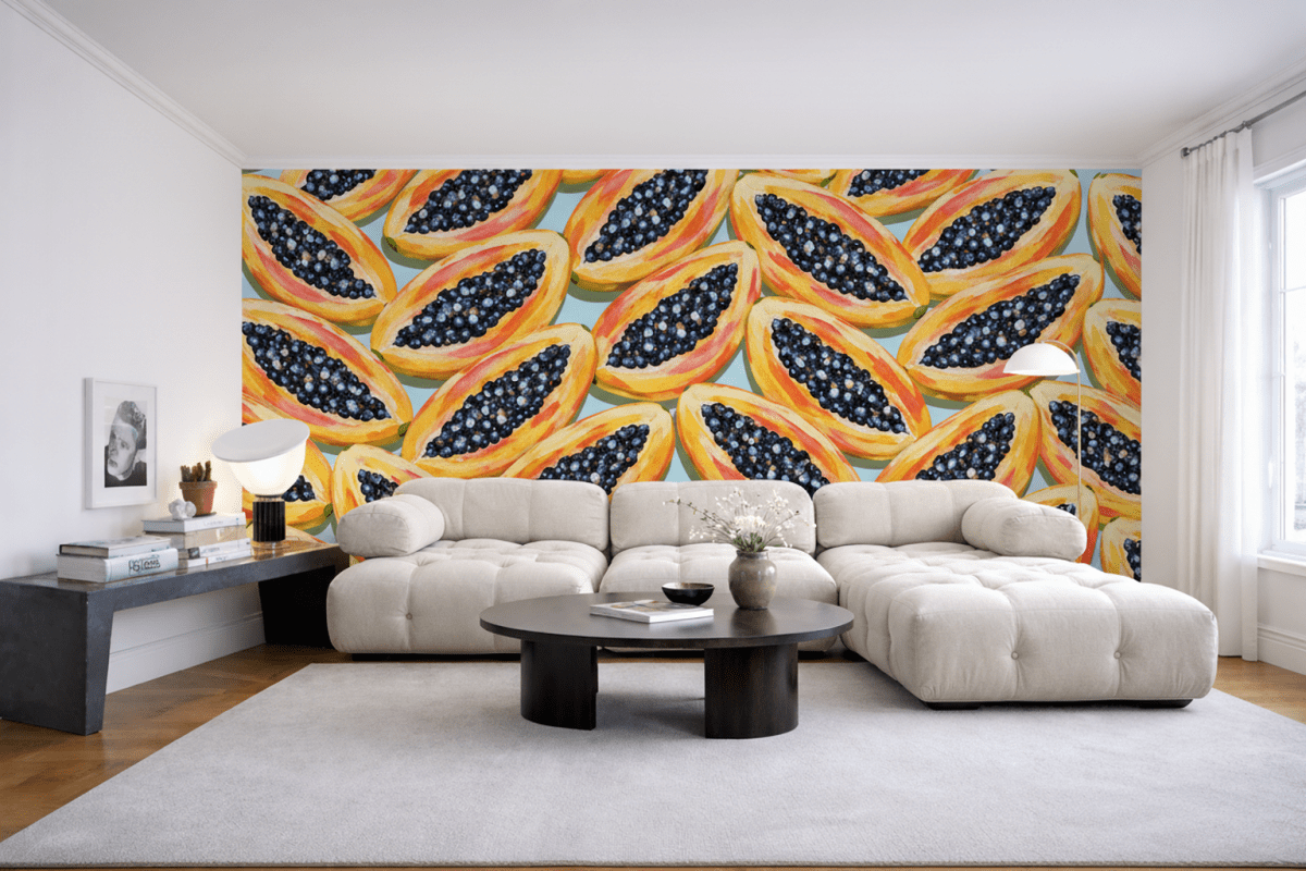 Sunlit Papaya Mosaic