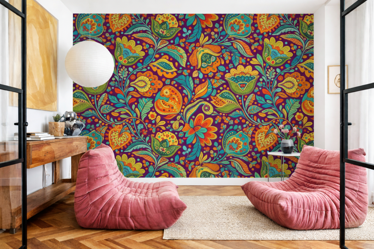 Vibrant Veil Tapestry