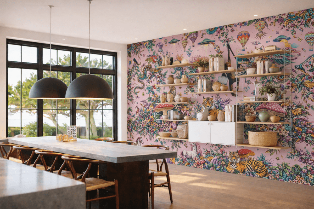 Whimsical Jungle Tapestry