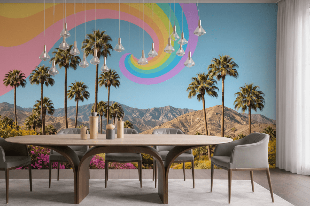 Surreal Palm Oasis