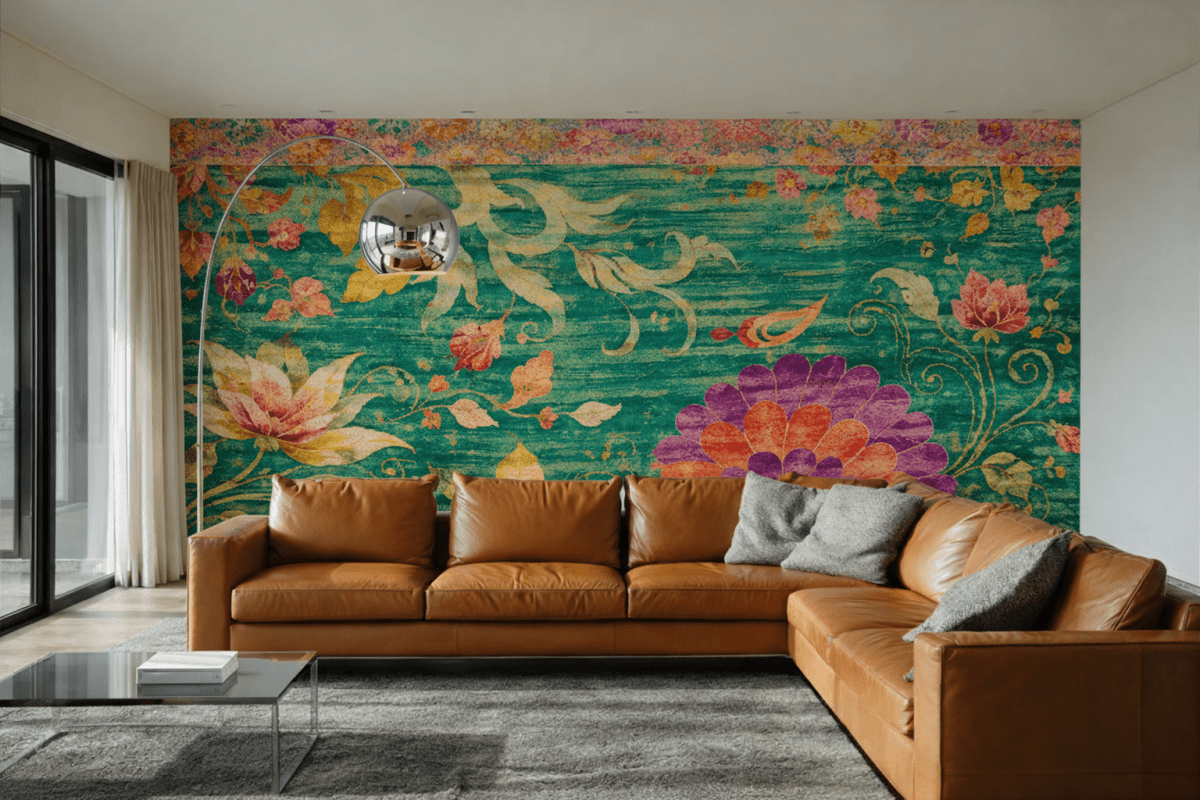 Vibrant Lotus Tapestry