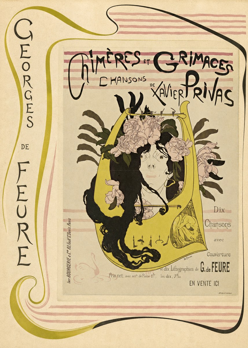 Georges de Feure Chimères Et Grimaces No3 - Plakát
