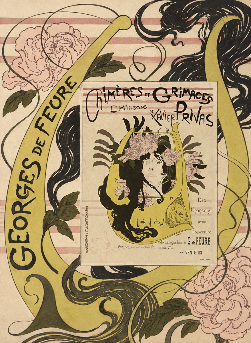 Georges de Feure Chimères Et Grimaces No6 - Plakát