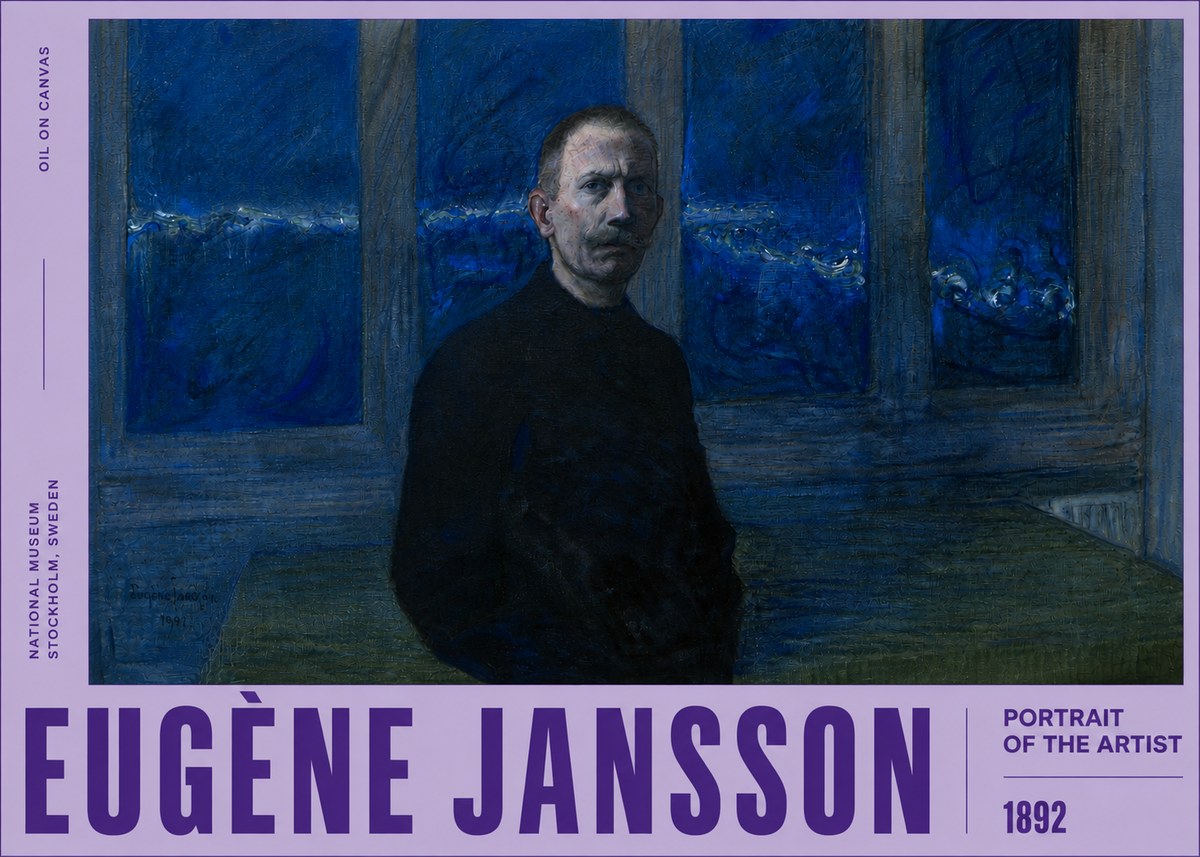 Eugène Jansson Portrait of the Artist I No4 - Plakát