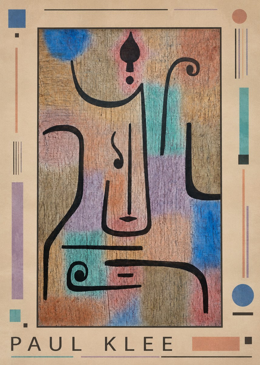 Paul Klee Mask of the Heart No1 - Plakát
