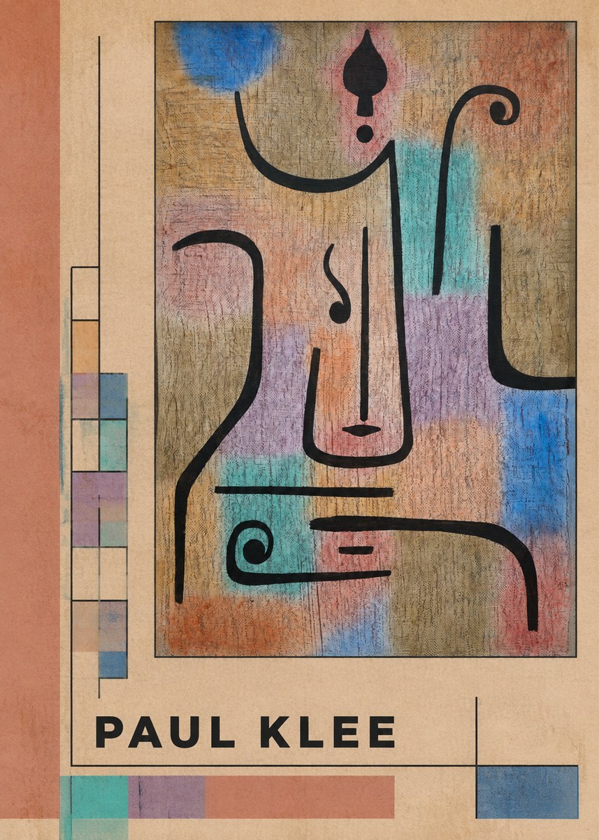 Paul Klee Mask of the Heart No2 - Plakát
