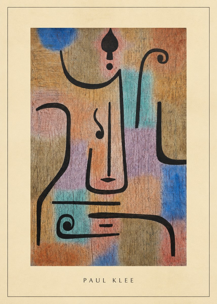 Paul Klee Mask of the Heart No3 - Plakát