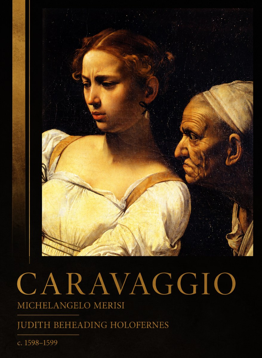 Michelangelo Merisi da Caravaggio Judith Beheading Holofernes I No2 - Plakát