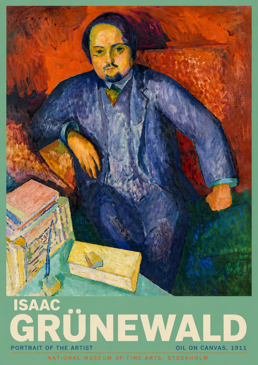 Isaac Grünewald Portrait of the Artist No5 - Plakát