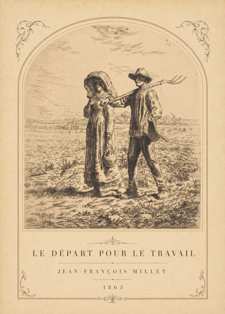 Jean-François Millet Le Départ Pour Le Travail I No3 - Plakát