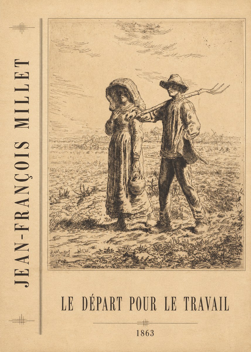 Jean-François Millet Le Départ Pour Le Travail I No4 - Plakát