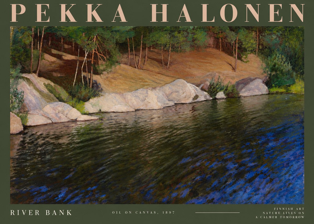 Pekka Halonen River Bank No4 - Plakát