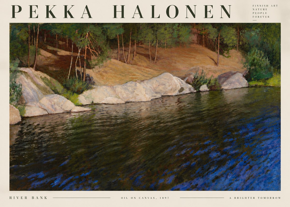 Pekka Halonen River Bank No6 - Plakát