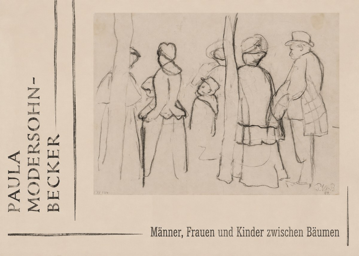 Paula Modersohn-Becker Männer, Frauen Und Kinder Zwischen Bäumen No2 - Plakát