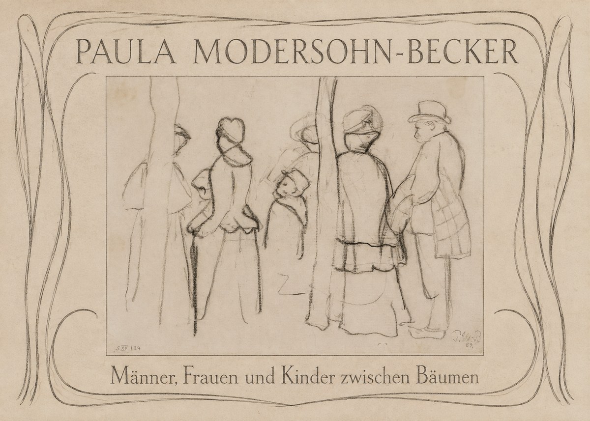 Paula Modersohn-Becker Männer, Frauen Und Kinder Zwischen Bäumen No3 - Plakát