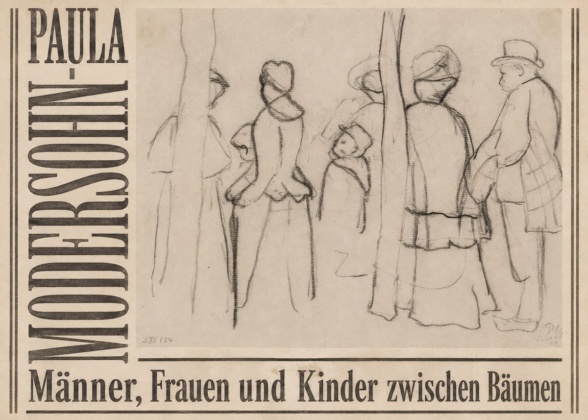 Paula Modersohn-Becker Männer, Frauen Und Kinder Zwischen Bäumen No5 - Plakát