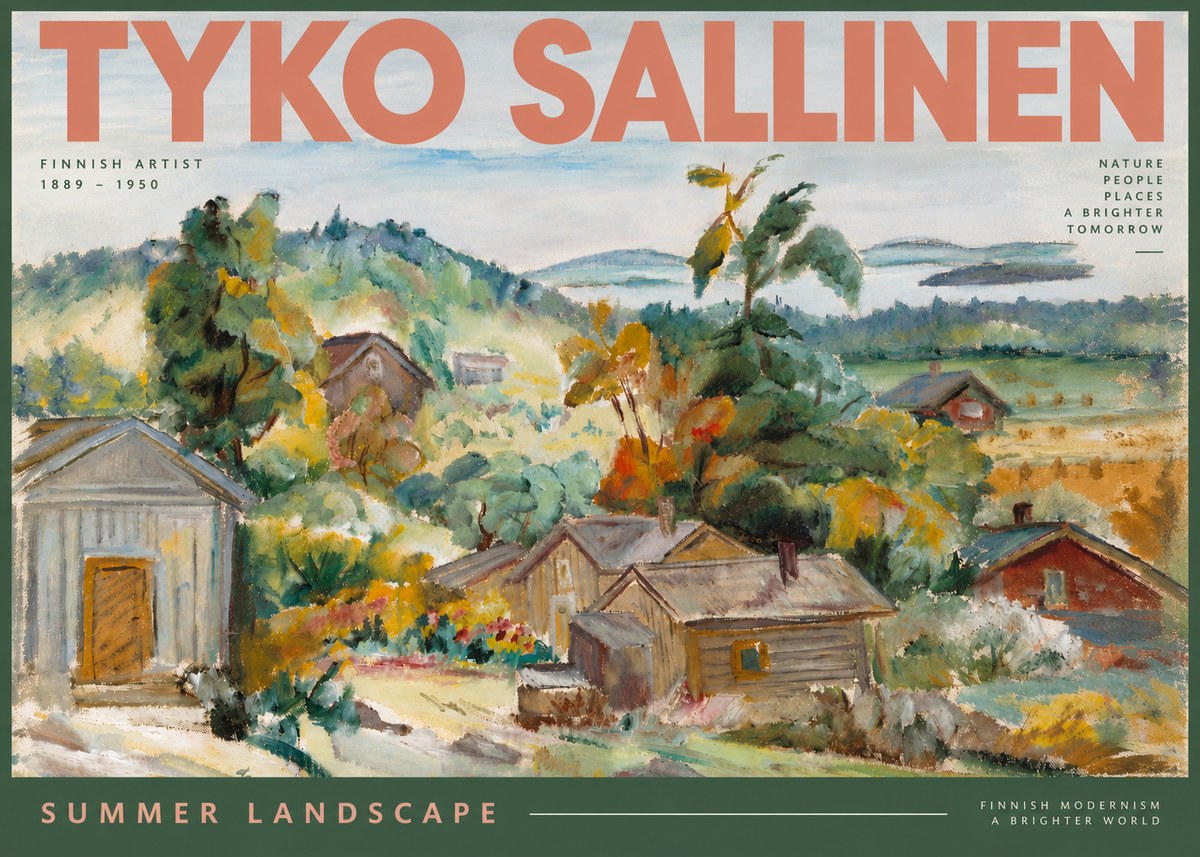 Tyko Sallinen Summer Landscape No5 - Plakát