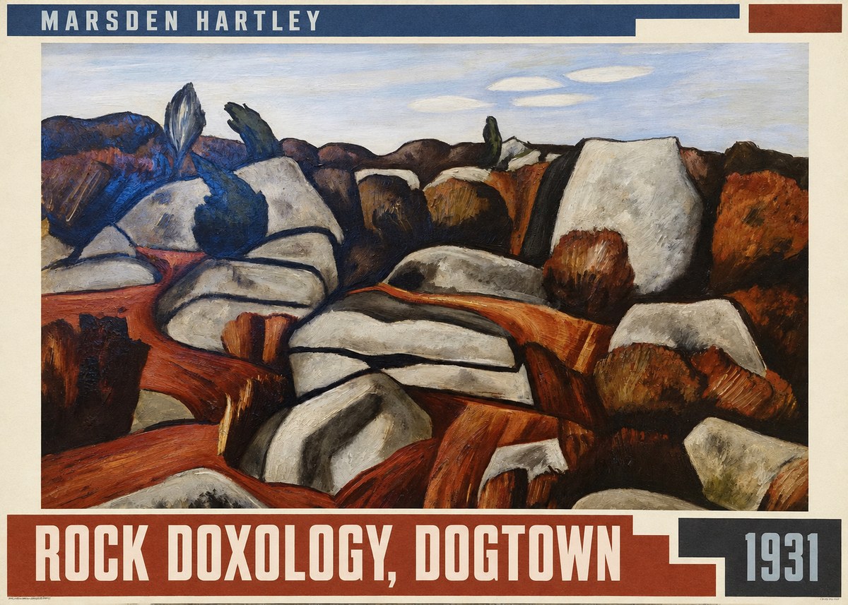 Marsden Hartley Rock Doxology, Dogtown No5 - Plakát
