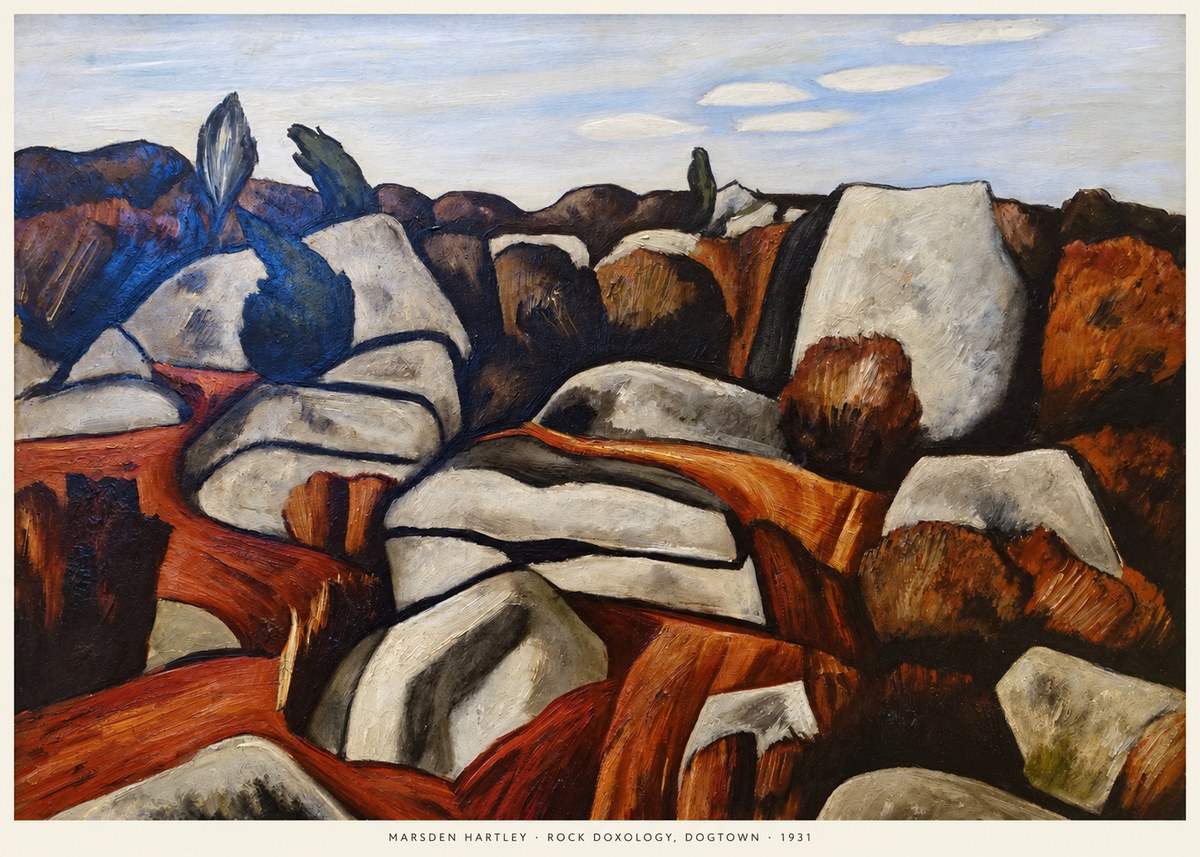 Marsden Hartley Rock Doxology, Dogtown No6 - Plakát