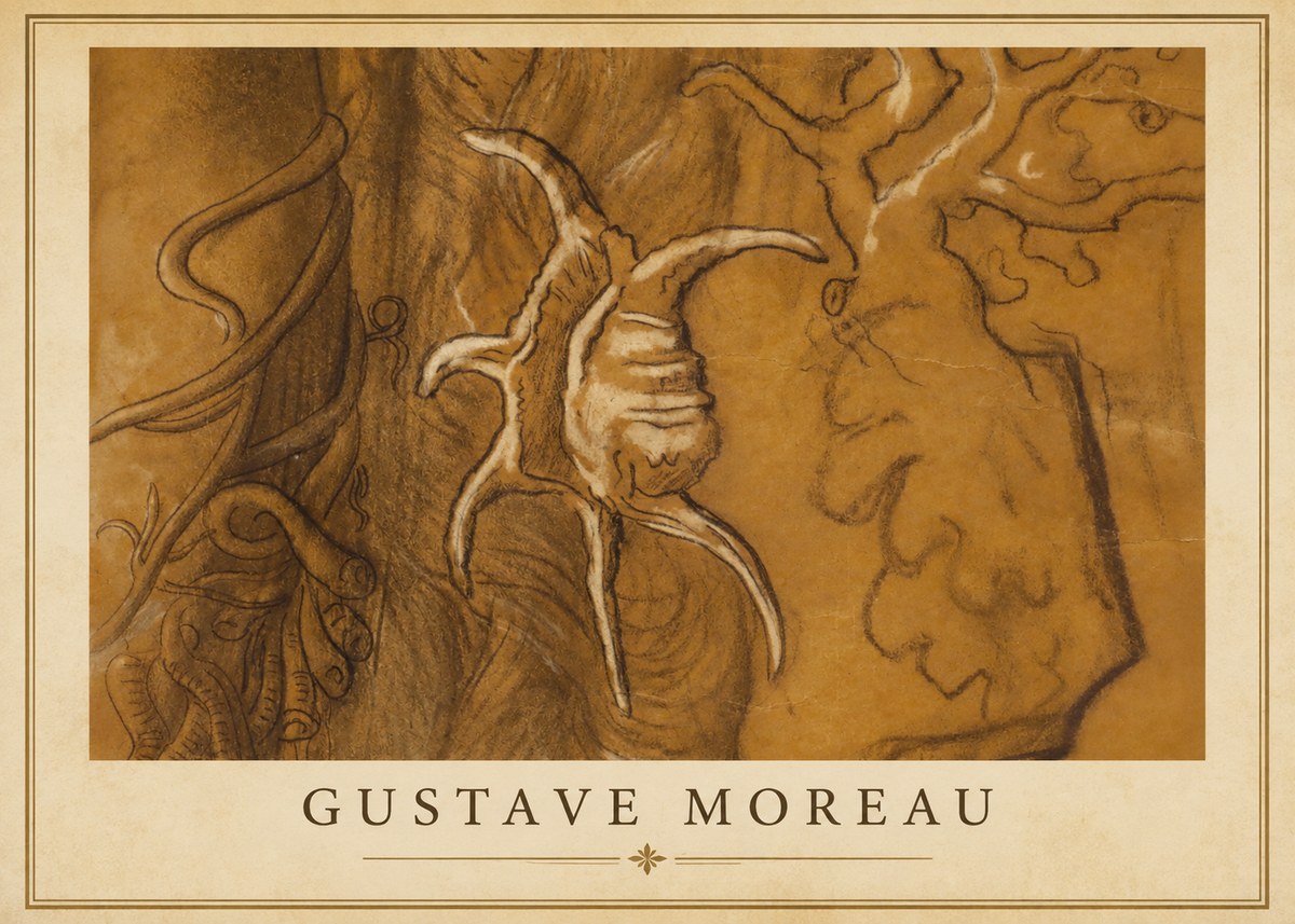 Gustave Moreau Mystical Shell Study No1 - Plakát