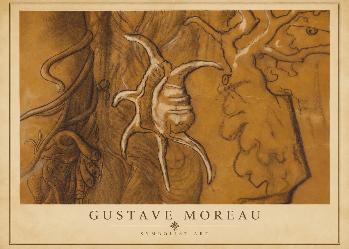 Gustave Moreau Mystical Shell Study No4 - Plakát