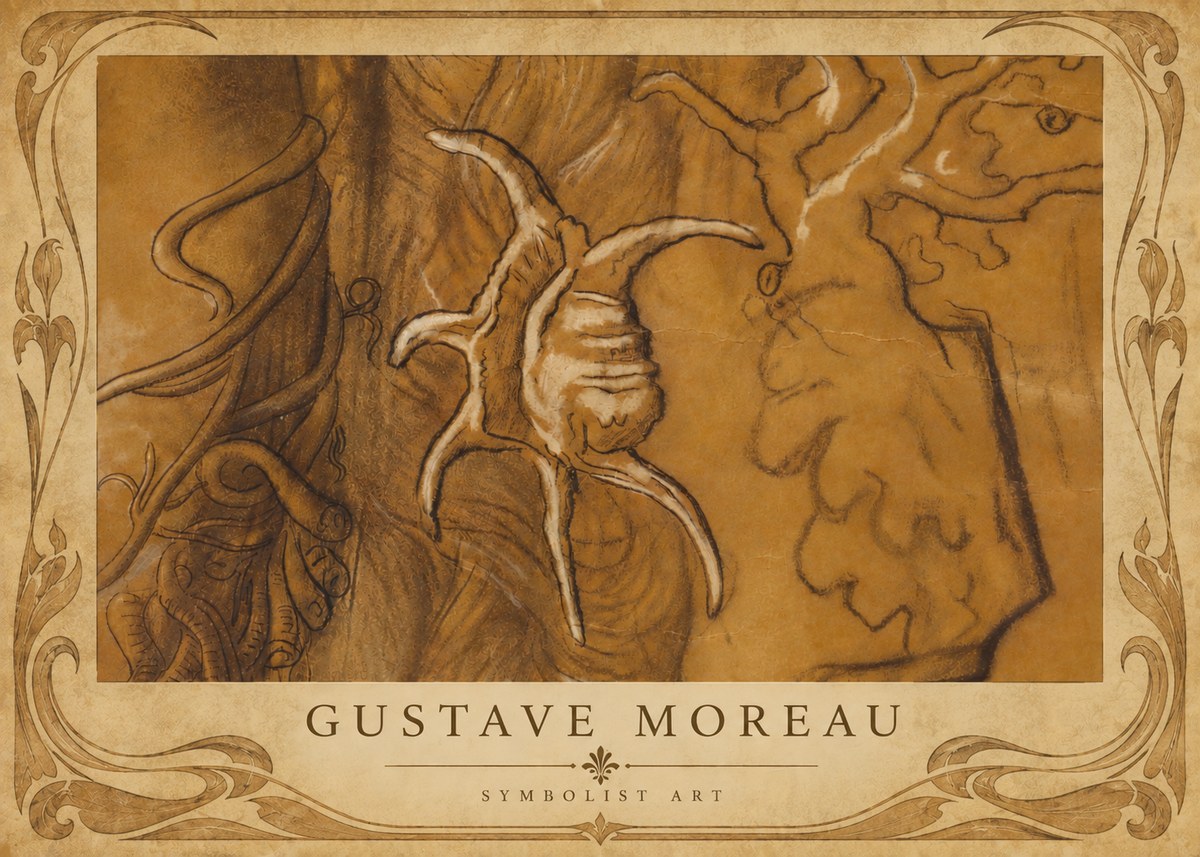 Gustave Moreau Mystical Shell Study No6 - Plakát