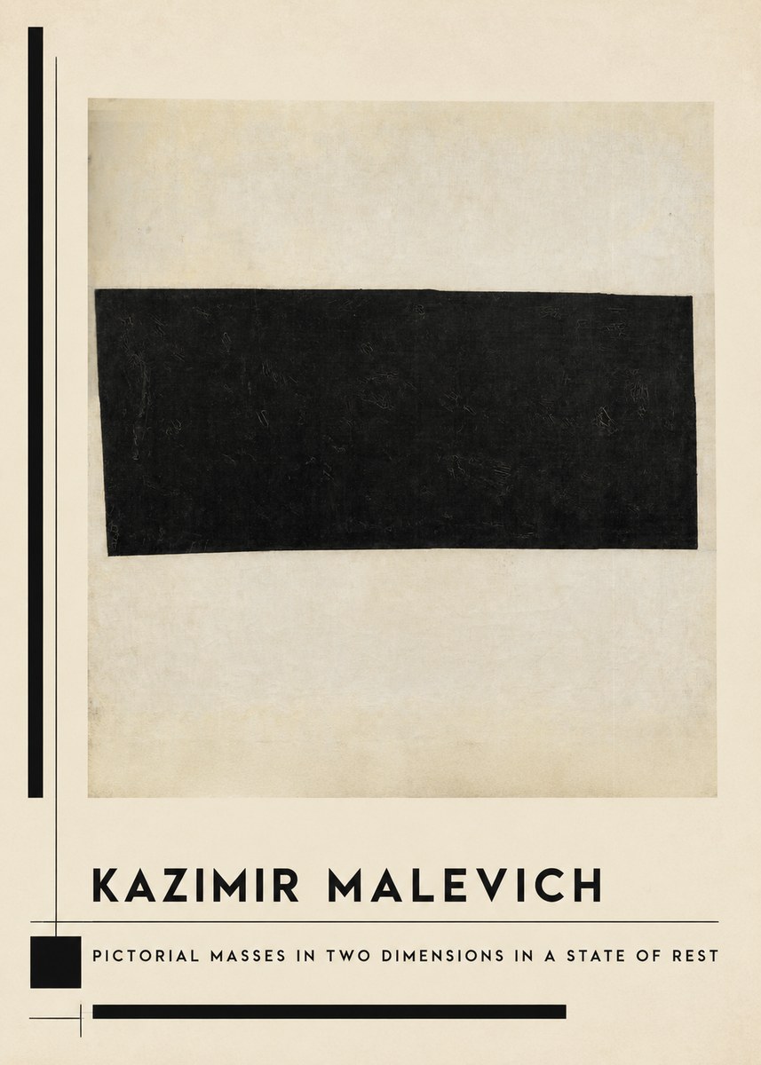 Kazimir Malevich Pictorial Masses in Two Dimensions in a State of Rest No1 - Plakát