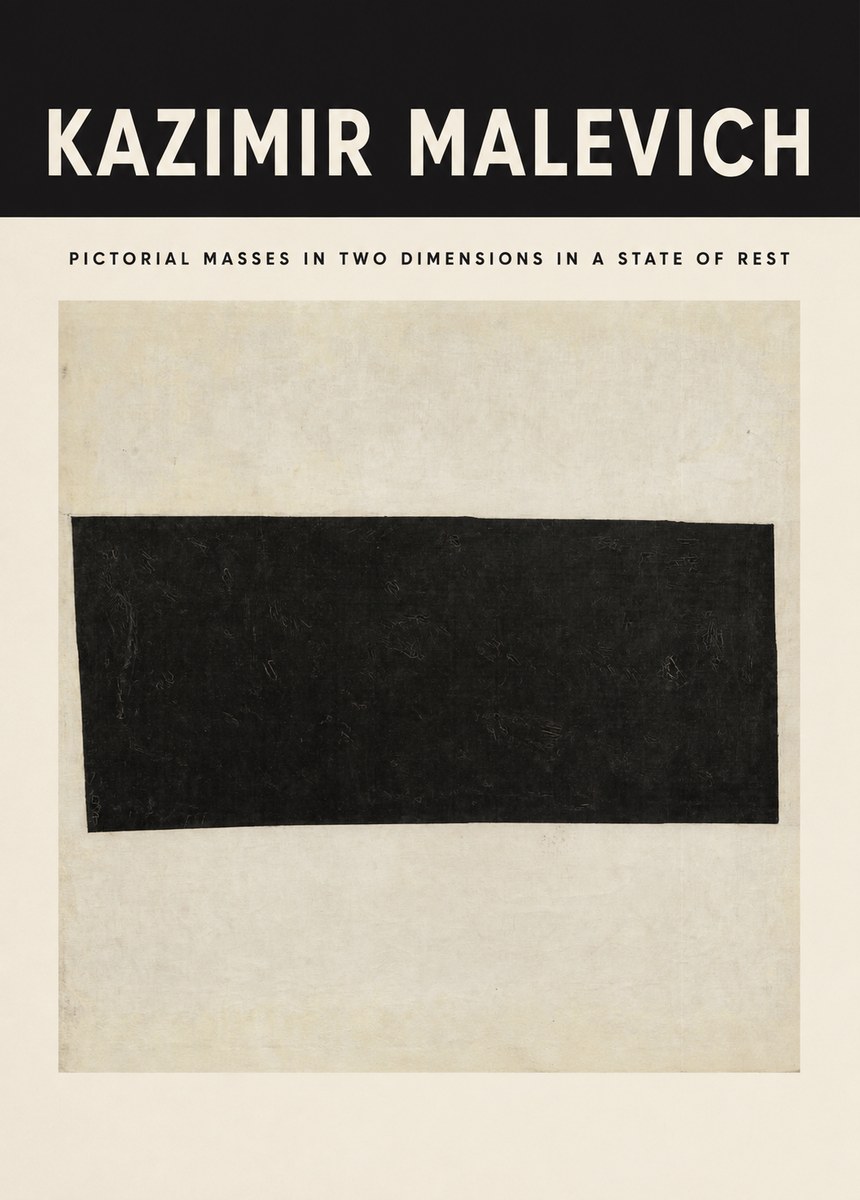 Kazimir Malevich Pictorial Masses in Two Dimensions in a State of Rest No3 - Plakát