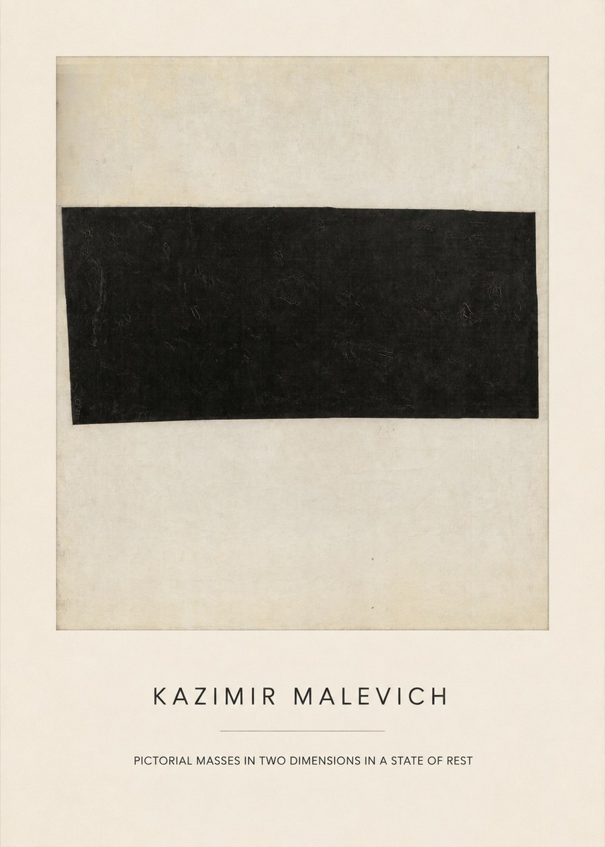 Kazimir Malevich Pictorial Masses in Two Dimensions in a State of Rest No4 - Plakát