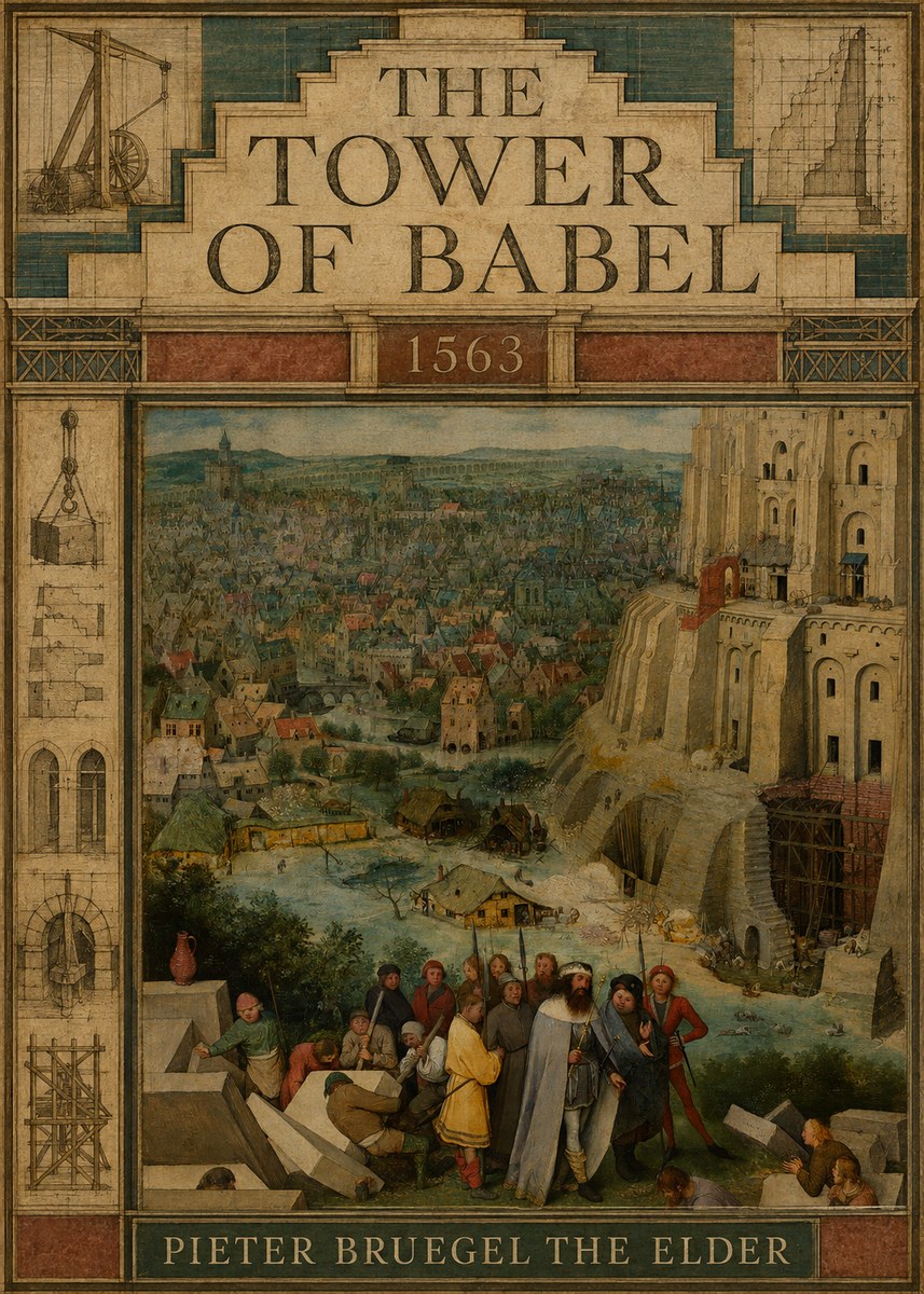 Pieter Bruegel The Tower of Babel I No3 - Plakát