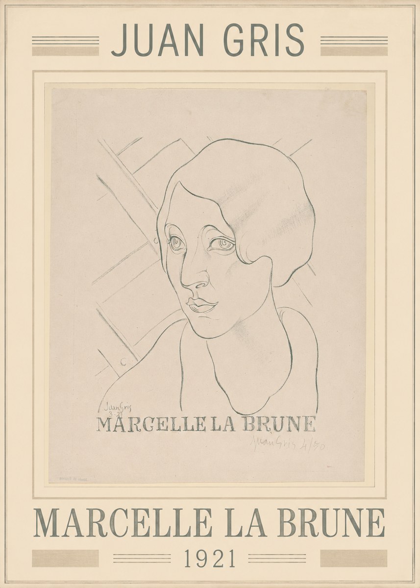 Juan Gris Marcelle La Brune I No1 - Plakát