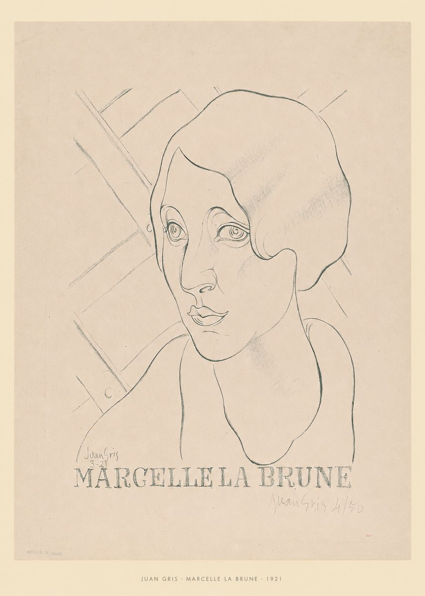 Juan Gris Marcelle La Brune I No6 - Plakát