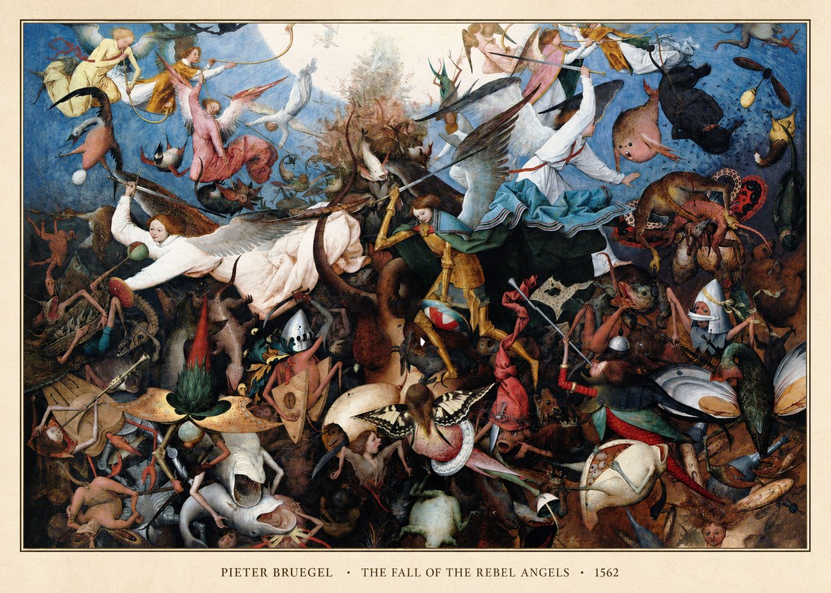 Pieter Bruegel The Fall of the Rebel Angels I No6 - Plakát