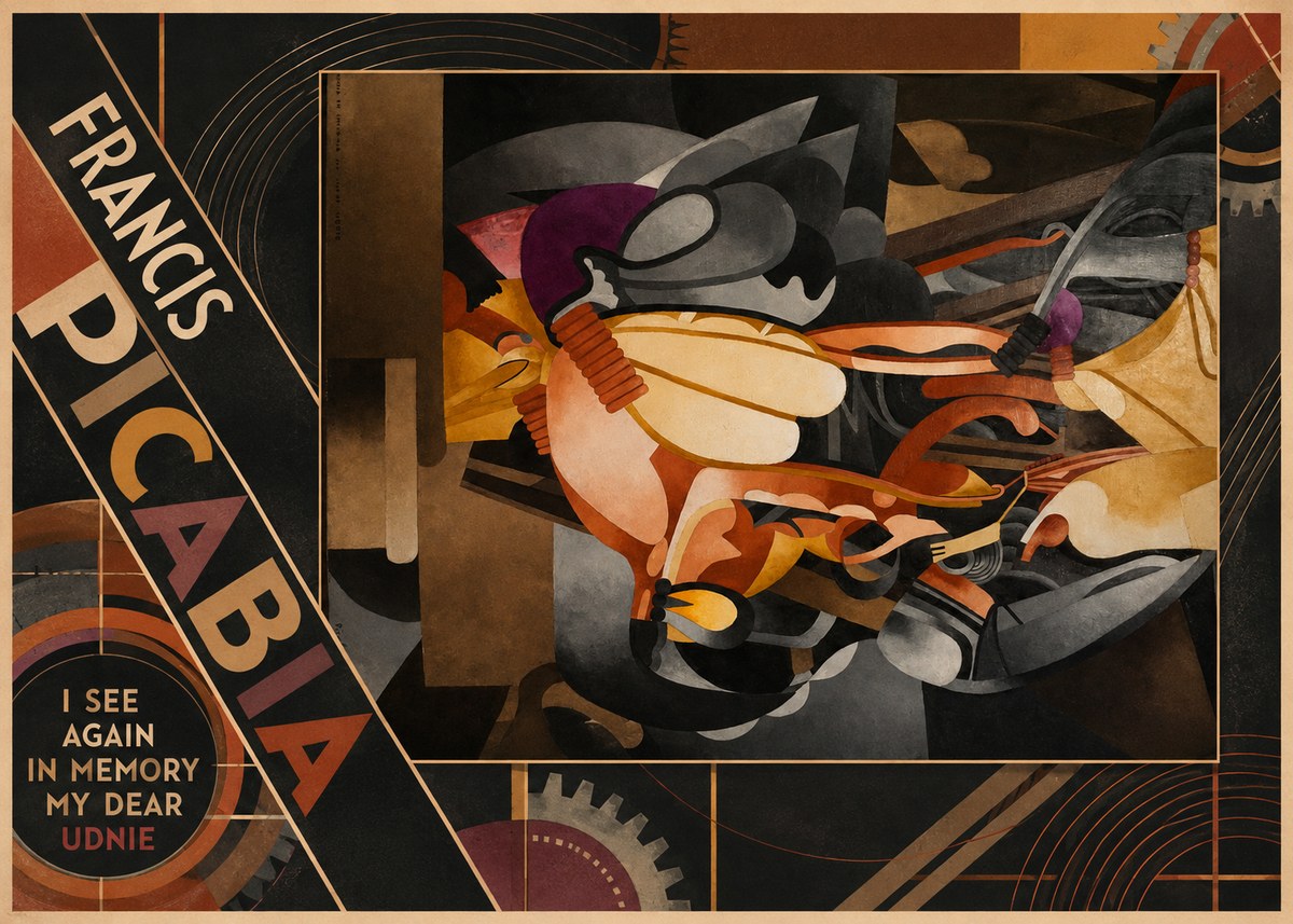 Francis Picabia Mechanical Interplay No5 - Plakát