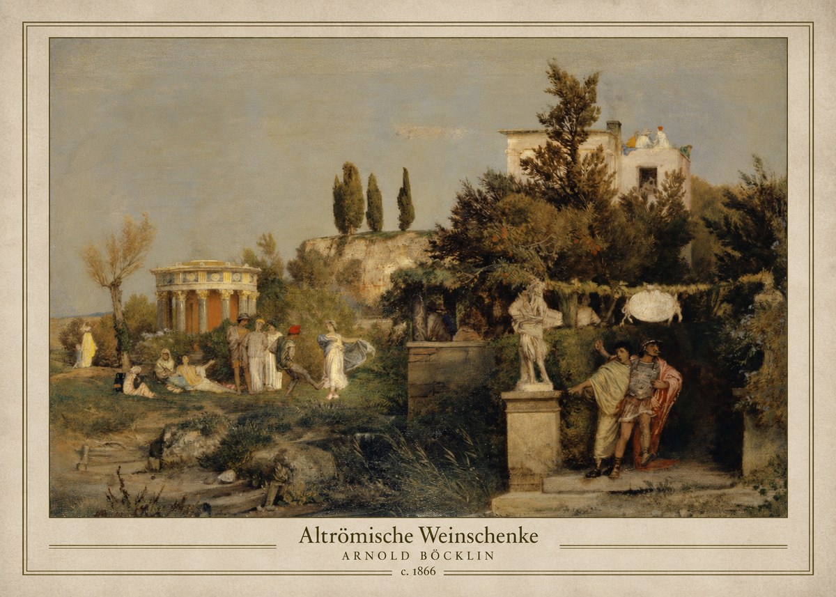 Arnold Böcklin Altrömische Weinschenke No1 - Plakát