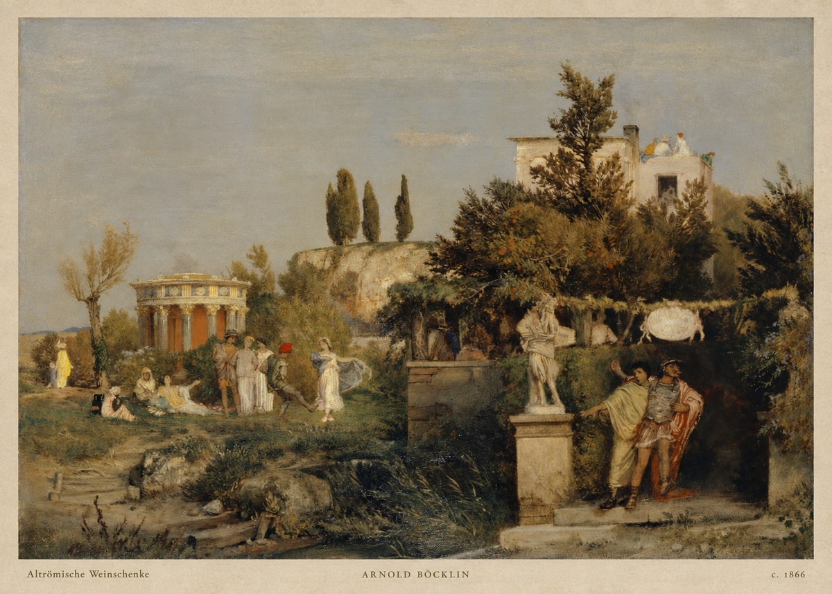 Arnold Böcklin Altrömische Weinschenke No2 - Plakát