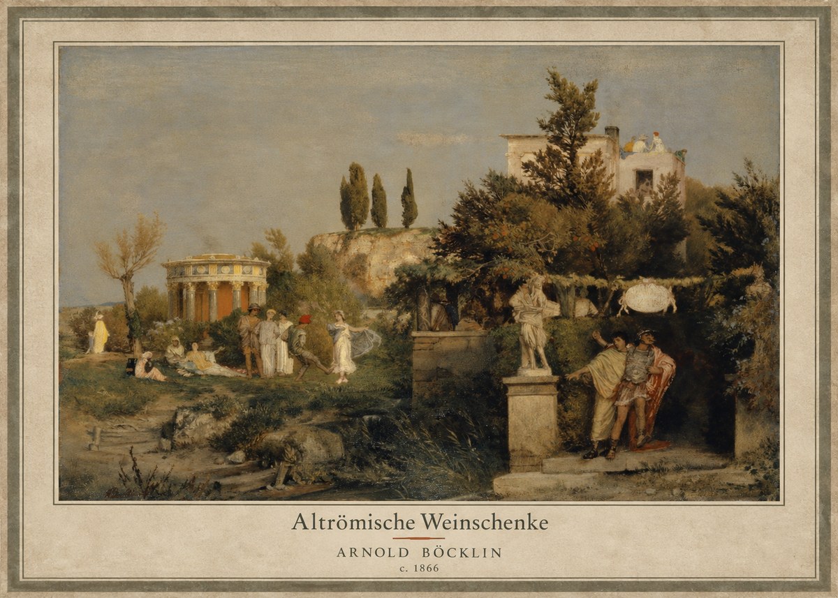 Arnold Böcklin Altrömische Weinschenke No3 - Plakát