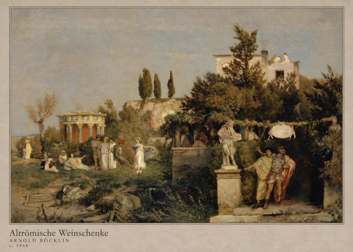 Arnold Böcklin Altrömische Weinschenke No4 - Plakát