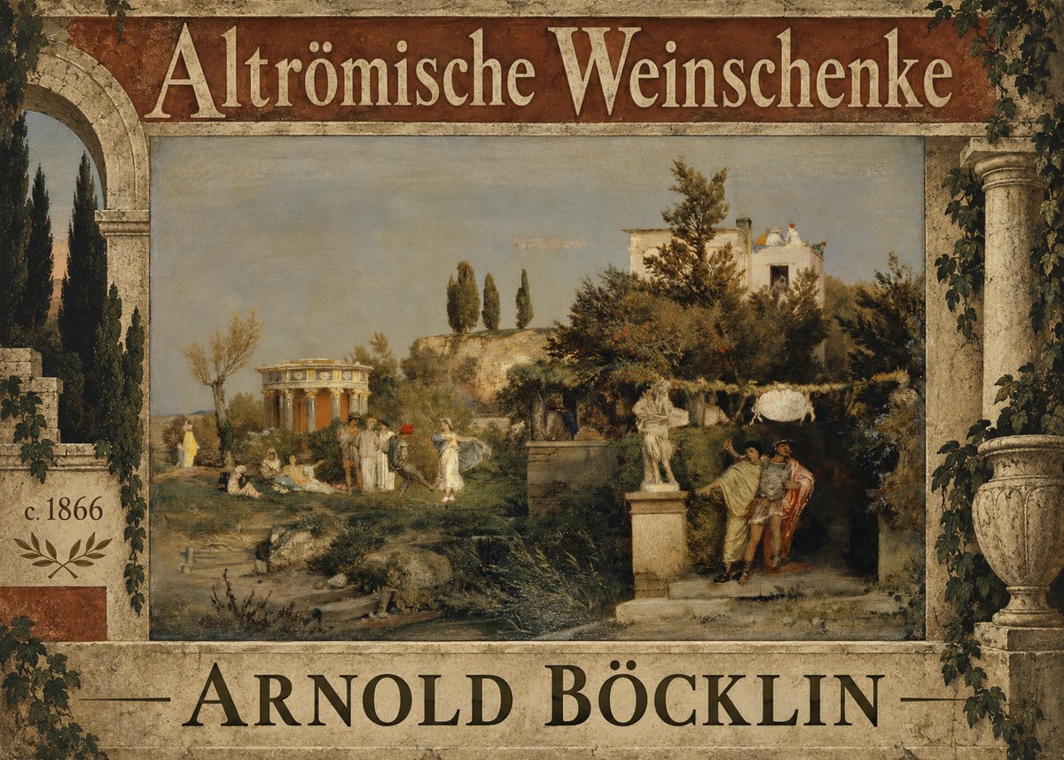 Arnold Böcklin Altrömische Weinschenke No5 - Plakát