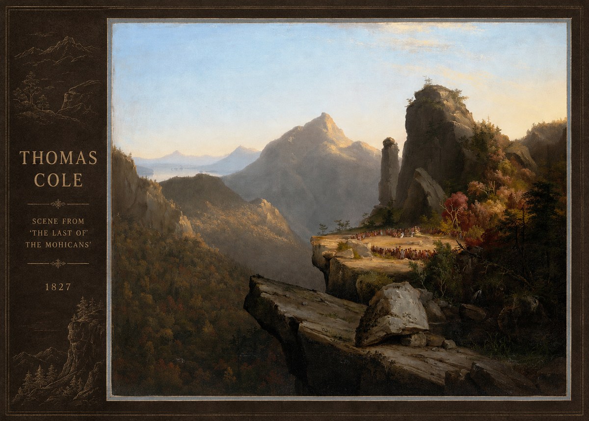 Thomas Cole Scene from 'the Last of the Mohicans' No2 - Plakát