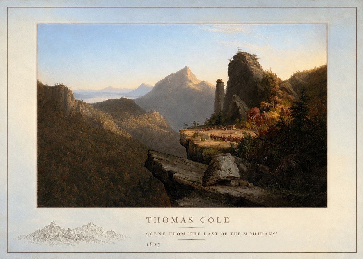 Thomas Cole Scene from 'the Last of the Mohicans' No4 - Plakát